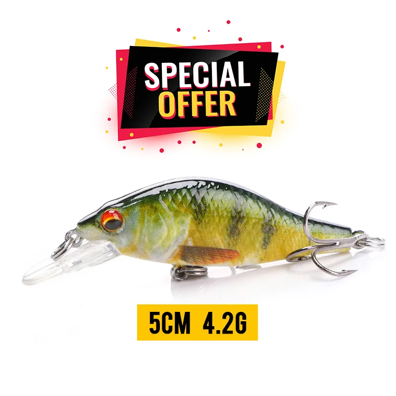 VTAVTA Special Offer 5cm 4.2g Mini Bionic Minnow Lure For Pike Floating Wobblers - £47.97 GBP