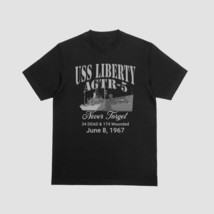 USS Liberty AGTR-5 T-shirt Unisex 100% Cotton Black - £17.32 GBP