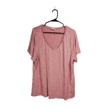 Westport Shirt Women&#39;s 2X Pink Embroidered Flowers on Front Short Sleeve... - $18.70