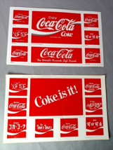 Coca Cola Coke 1980s Sticker Postcard Around the World set of 2 different - £7.61 GBP