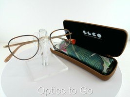 Garrett Leight Glco Wiltern 46-25-145 Tortoise - Brushed Gold Eyeglass Frames - £104.58 GBP
