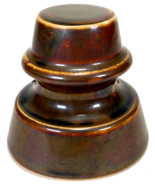 Antique Brown Glazed Ceramic Insulator - 3.25 in. - €11,92 EUR