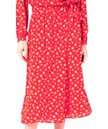 Jason Wu Fiery Red Floral Midi Pleated Skirt Size Size XXS NIP - £72.10 GBP