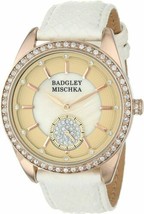 NEW Badgley Mischka BA/1316PMRG Crystal Accent Snakeskin Band Rose Gold Watch - £58.22 GBP