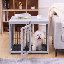 28 in Dog Crate Furniture Small Dog Cage End Table w/Lockable Door Puppy Kennel - £103.66 GBP