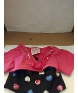 Build a Bear Jusice Hot Pink Black with Hearts Shirt - $48.50 MXN
