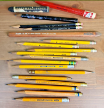 Vintage Pencil Lot Great Western Try-Rex TMC Townley Crbo Weld Velvet Dixon 19 - £27.62 GBP