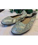 The Storehouse Flats Leather Ballet Flat Shoes Golden Lovespell Iridesce... - $32.00