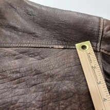 Wear Me Out Men's Brown Full Zip Genuine Leather Insulated Bomber Jacket Size 46 image 3