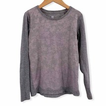 Tea Collection Grey Floral Long Sleeve Tee Size M 6-7 - £10.18 GBP