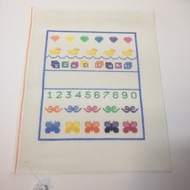 Birth Sampler Needlepoint Canvas 14 Count 12&quot; x 15&quot; - £27.23 GBP