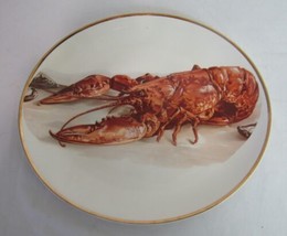 Vintage Liverpool Rd. Pottery Ltd. Stoke on Trent Lobster Oval Plate EUC DH2707 - $14.95