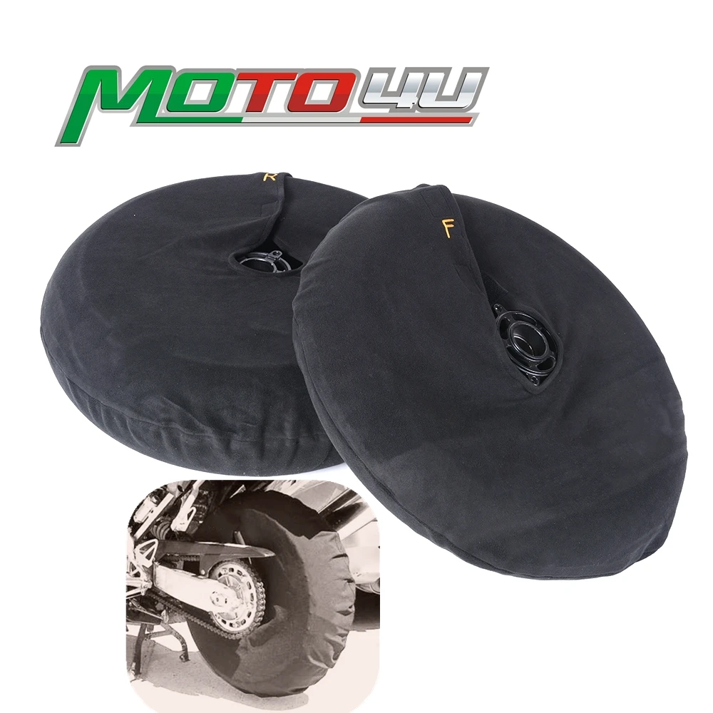 17inch Universal Tire Tyre Warmers Windstop Motorcycle Tire Cover Polar Fleece W - £169.19 GBP