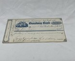 1862 The County Treasury of NY at Broadway Bank Check #1075 KG JD - $9.89