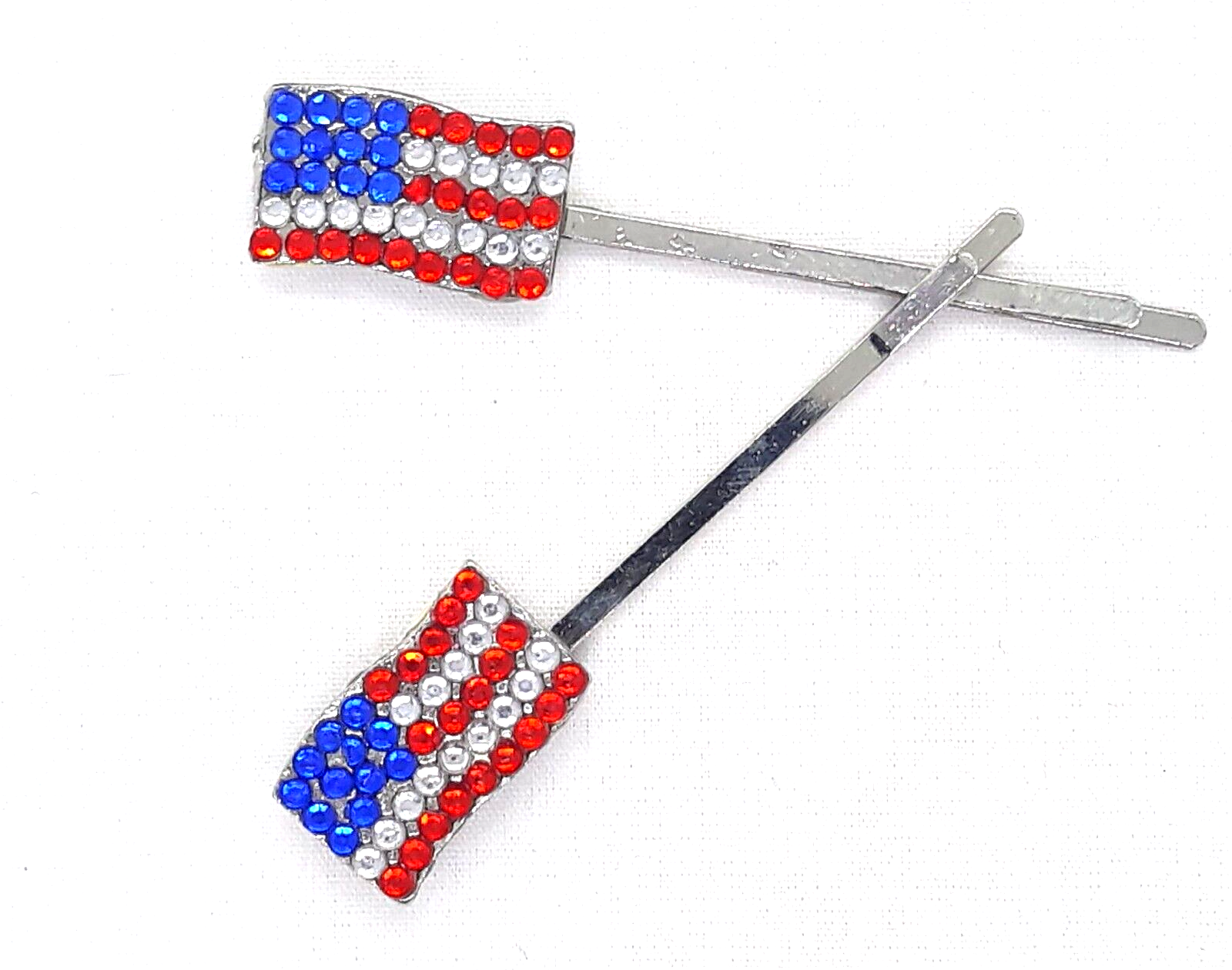 American Flag USA Tie, Hair, Lapel Pin 2 1/2&quot; Two Count - $4.99