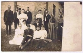 RPPC Postcard Extended Large Family Gathering Early 20th Century - £2.31 GBP