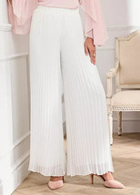 Together Ivory Pleat Palazzo Trousers  UK 12      (fm93-12) - $41.02