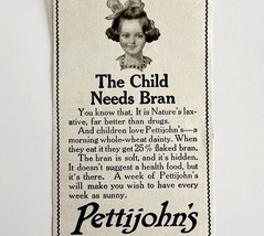 1916 Quaker Oats Pettijohn&#39;s Cereal Advertisement Bran Flakes DWMYC1 - $19.99