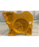 Vintage Ceramic California Cow Hamburger Plate W/ Condiments Compartments - $468.29 MXN