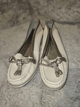 WOMENS FOOTGLOVE BOAT SHOES White Bronze Size 7.5 Express Shipping Free - $42.59