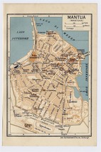 1937 Original Vintage City Map Of Mantua Mantova / Lombardy / Italy - £20.29 GBP