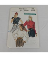 Vogue 7415 Sewing Pattern Women Blouse Vintage 1989 Sizes 12 14 16 Uncut... - £7.62 GBP