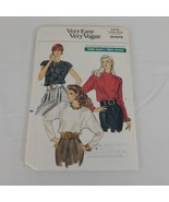 Vogue 7415 Sewing Pattern Women Blouse Vintage 1989 Sizes 12 14 16 Uncut... - $9.75