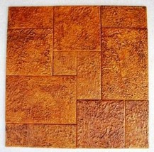 12 Mold Set Makes 100s Of Concrete Tiles @ $0.30 Sq. Ft. In Opus Romano Pattern - £140.72 GBP