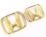 Golden Front+Rear Honda Emblem For 2016-2022 5DR CIVIC FC1 FK5 FK7 FK8 - $24.99