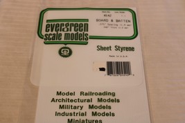 HO Scale Evergreen, Board &amp; Batten Sheet Styrene .075&quot; Spacing .040&quot; thi... - £13.37 GBP