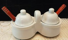 DOUBLE CONDIMENT/JAM BOWL WITH SPOONS image 2