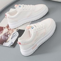 2021 New White Sneakers Women Fashion Comfortable Platform Vulcanize Shoes Lace  - £37.66 GBP