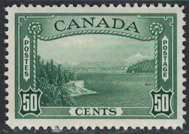 CANADA 1938 Very Fine MLH OG  Stamp Scott # 244 CV 37.50 $  &quot; Vancouver Harbor &quot; - $35.37