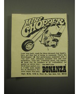1970 Bonanza Minichopper Mini Bike Advertisement - £14.55 GBP