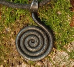 Solsnurra Viking Spiral Sun Amulet – Hand-Forged Iron Talisman - $19.99