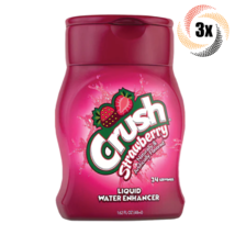 3x Bottles Crush Strawberry Flavor Liquid Water Enhancer | Sugar Free | 1.62oz - £14.93 GBP