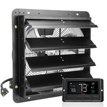 VEVOR Shutter Exhaust Fan 16'' Remote Control Wall-mount Attic for Green... - $125.99