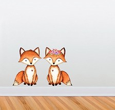 Woodland Creatures Collection - Fox Pair - Wall Decal Set - Each Fox is 20" tall - £20.45 GBP