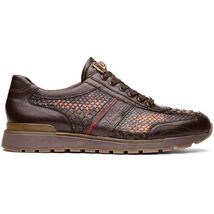 Brescia Washed Classic Calfskin Fashion Sneaker Men's Cognac image 3