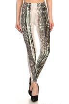 Snake Scales Print High Waist Fitted Leggings - $10.00