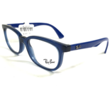 Ray-Ban Eyeglasses Frames Kids RB1584 3686 Clear Blue Square Horn Rim 46... - £51.58 GBP