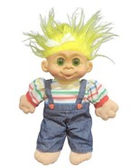 11” Troll Girl Doll Plush by MT Yellow Hair with Green Eyes Cute Outfit - £11.68 GBP