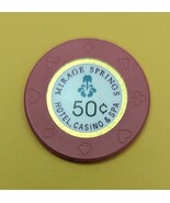 Mirage Springs Hotel, Casino &amp;  Spa 50 cents vintage Casino Chip - $3.95