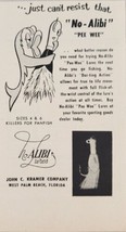 1954 Print Ad No-Alibi Pee Wee Fishing Lures John C. Kramer West Palm Be... - $9.88