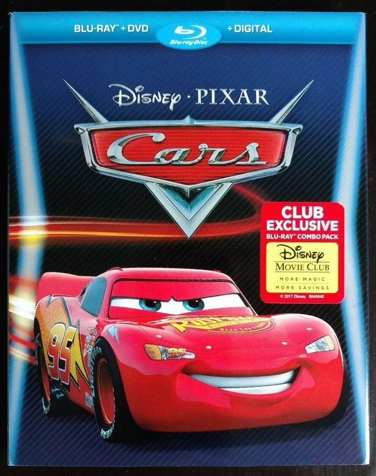 Cars Disney/Pixar (Blu ray/DVD + Digital, Movie Club Exclusive) w/Slip, NEW - $10.88