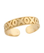 10K or 14K Yellow Gold xoxoxo Hugs &amp; Kisses Toe Ring - €202,49 EUR+