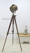 NAUTICALMART DESIGNER FLOOR STANDING BRASS FINISH TRIPOD FLOOR LAMP - £153.38 GBP