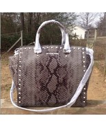 Michael Kors Selma Stud Dark Slate Large Tote Handbag Purse Leather - $6,867.63 MXN
