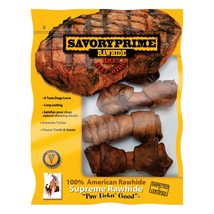 Savory Prime Supreme Rawhide Beef Bone (4 Pack), 4-5&quot; - $19.89