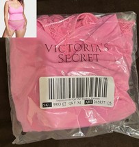 Victorias Secret Pink Cropped Modal Lace Panty Set Sleepwear Pajama Ling... - £47.95 GBP